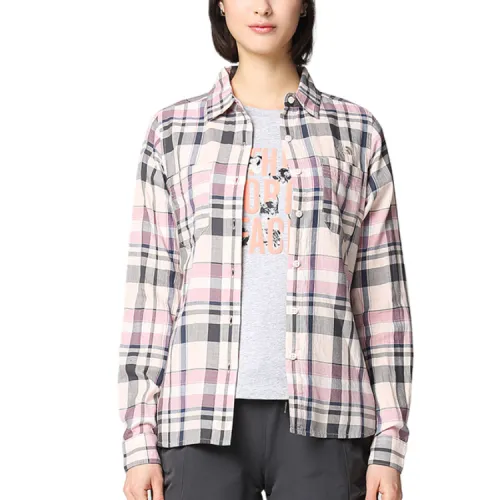THE NORTH FACE Shirts Women's Pink Print Square Collar Thin