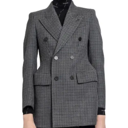 Balenciaga Checked Double Breasted Blazer