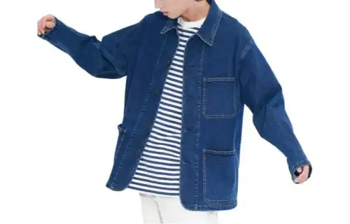 UNIQLO Jackets Men's Sea Blue Square Collar Moderate Other