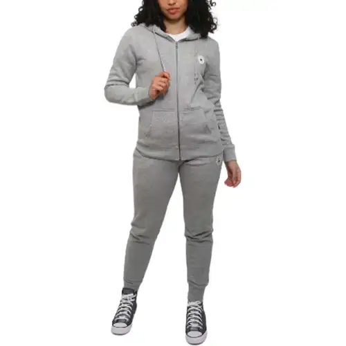 Converse Full Zip Hoodie Jackets & Coats Women's Gray