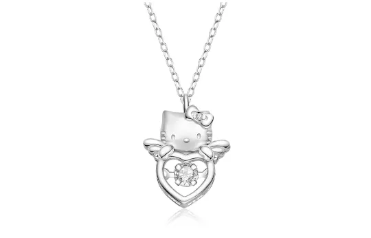 TIDECOLOR 925 Sterling Silver Synthetic Cubic Zirconia Sterling Silver Necklace Women's Silver