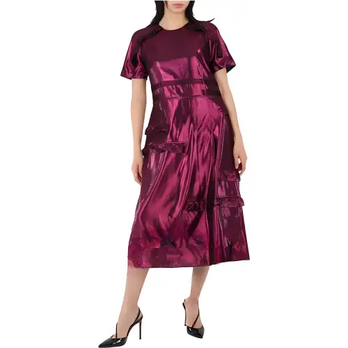 Burberry Short Sleeved Dress Women's Red