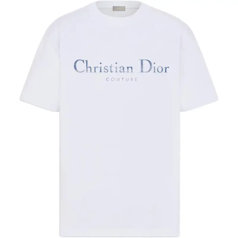 DIOR T Shirts Men's White Crew Neck Moderate