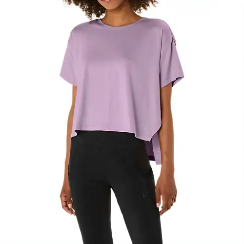 Asics FLEX STRETCH Drop Shoulder Sleeve T Shirt Women's Purple