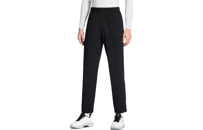 Anta Men's Training Collection, Thickened And Fleece Lined Thermal Stretch Straight Fit Knitted Sweatpants Men's