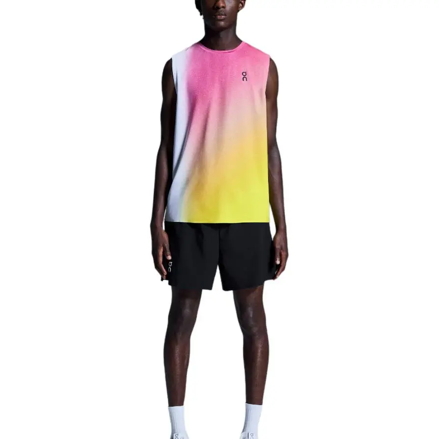 On Tank Tops Men's Lime Crew Neck Moderate Other