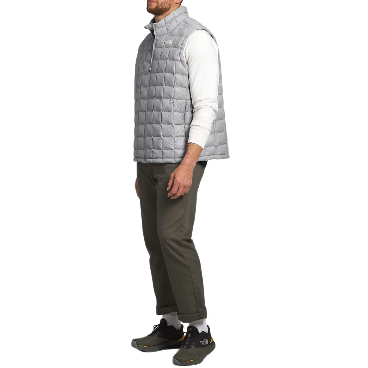 THE NORTH FACE Vests Men's Gray Stand Collar Moderate Other