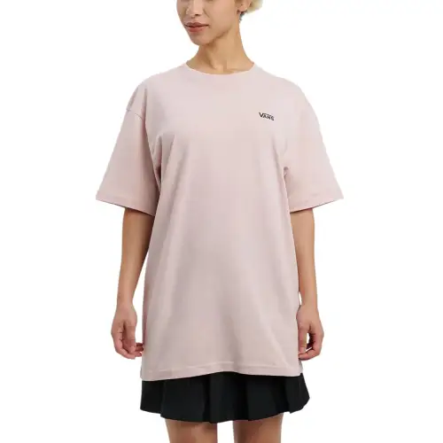 Vans Left Chest Logo T Shirt Women's Pink/Black
