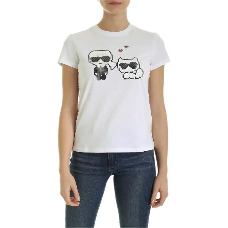 KARL LAGERFELD / Karl Lagerfeld Jeans Drop Shoulder Sleeve T Shirt Women's White