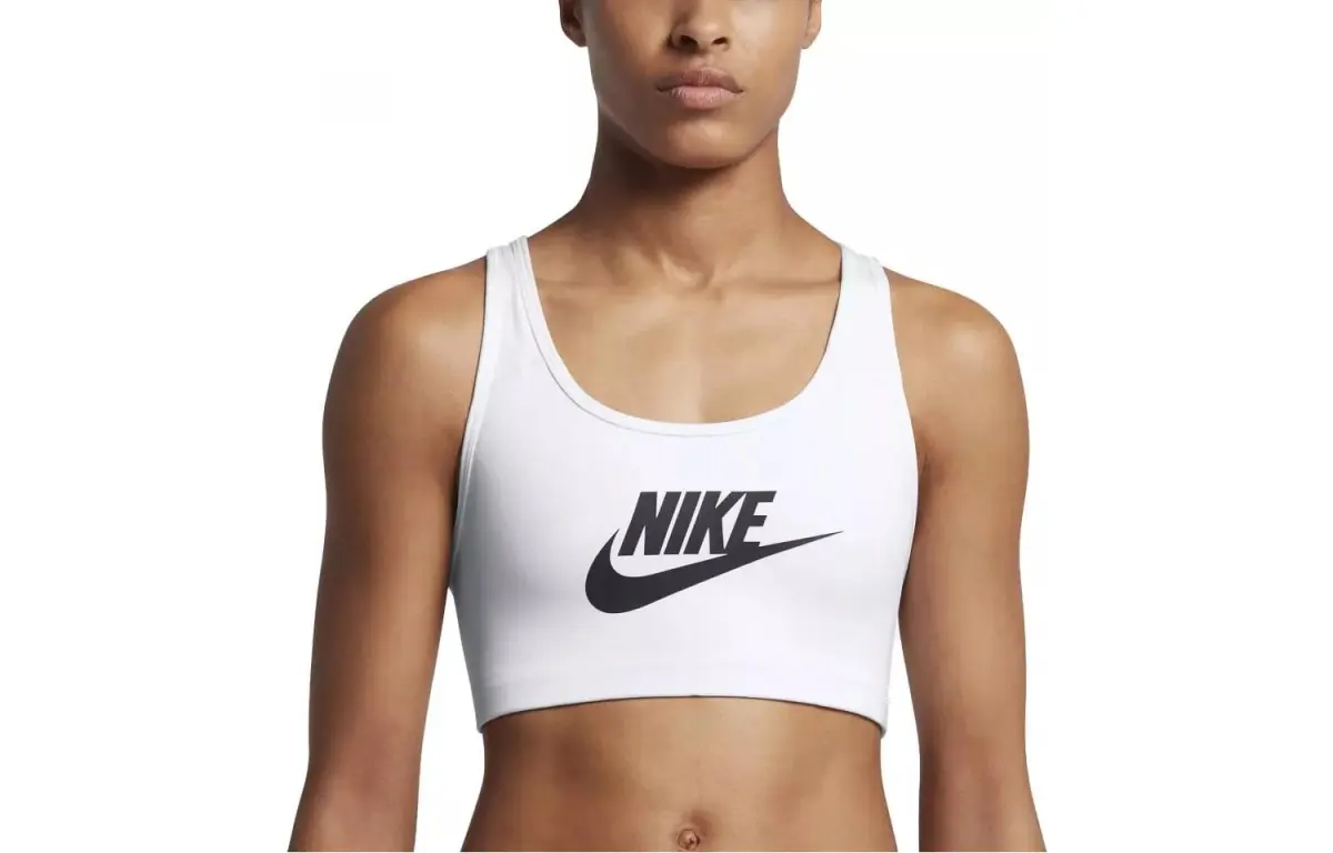 Nike Sleeveless Sports Shirts Women's White Moderate Straight Fit