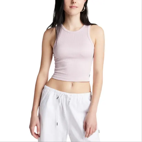 Converse Cropped Ribbed Knit Tank Top