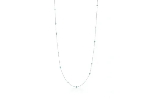 TIFFANY & CO. Elsa Peretti® Sterling Silver With Sapphire Necklaces Women's Silver