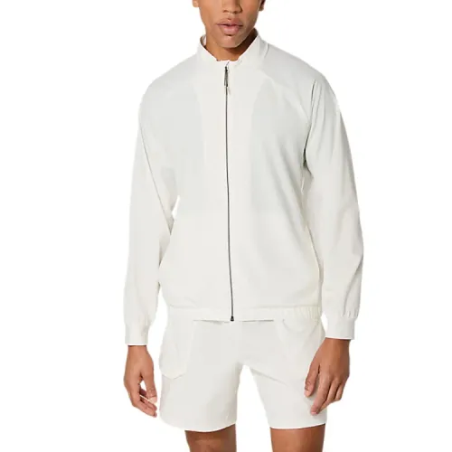ASICS Jackets Men's Milk White Stand Collar Moderate Other