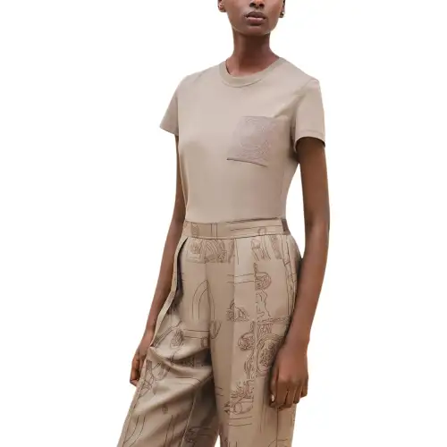 HERMES SS25 Regular T Shirt Women's Gray
