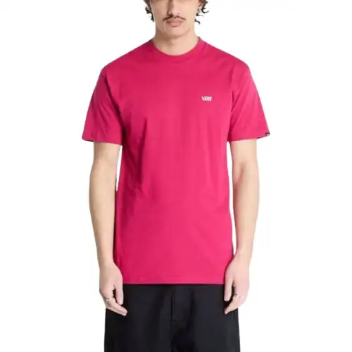 Vans T Shirts Men's Burgundy Crew Neck Moderate