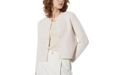 UNIQLO Knitwear Women's Ivory Crew Neck Moderate Cardigan
