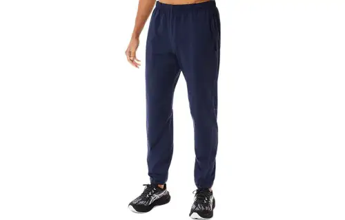 ASICS Knitted Sweatpants Men's Marine Blue Moderate Straight Fit Pants