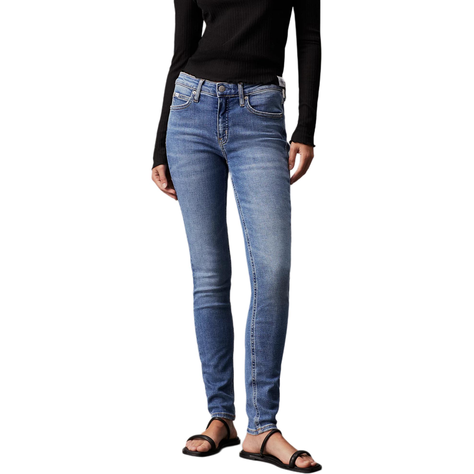 Женские джинсы CALVIN KLEIN Slim (синие)