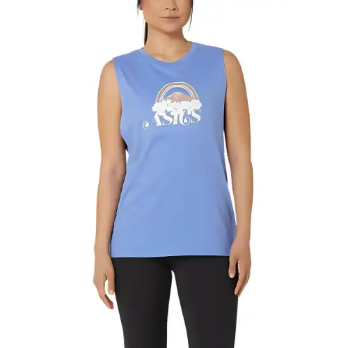 Asics YOUR ADVENTURE MUSCLE T Shirt Women's Sapphire Blue
