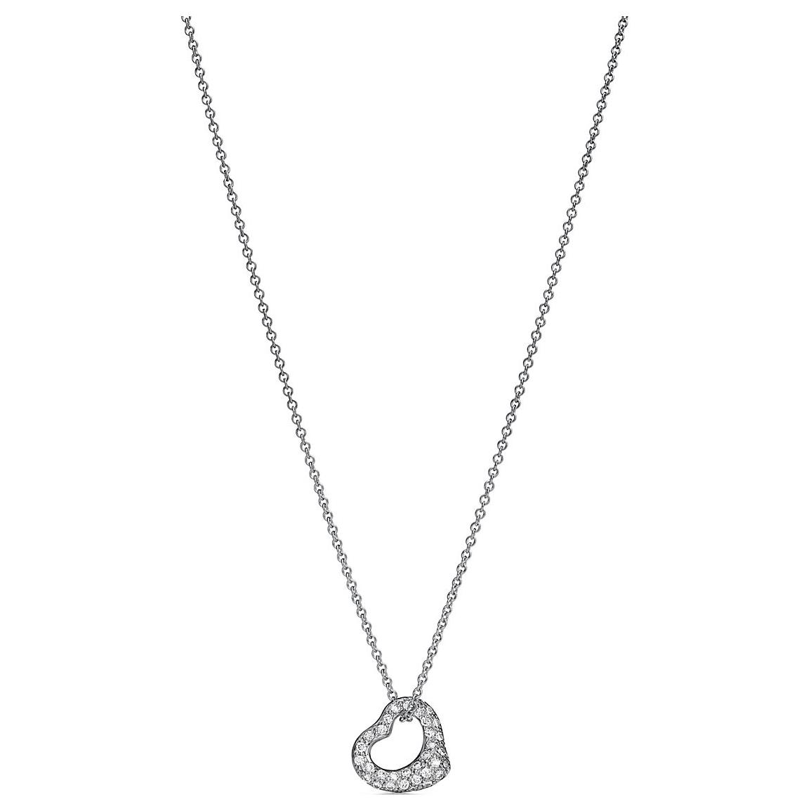 Женское ожерелье TIFFANY & CO. Elsa Peretti® Open Hear (серебряное)