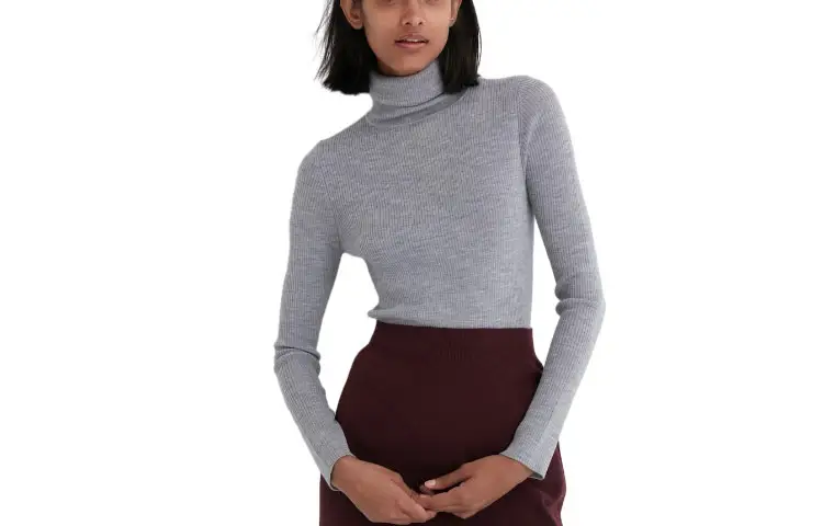 UNIQLO Knitwear Women's Gray Lapel Moderate Other