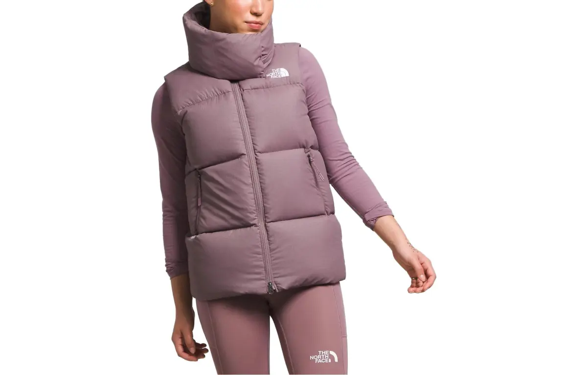 THE NORTH FACE Basin Vests Women's Purple Stand Collar Moderate Straight Fit