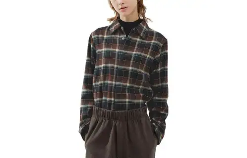 UNIQLO FW23 U Shirts Women's Dark Umber 38 Square Collar Moderate Other