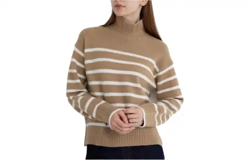 UNIQLO Knitwear Women's Dark Beige Turtleneck Moderate Other