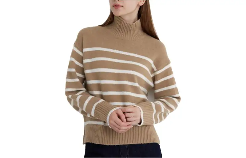 UNIQLO Knitwear Women's Dark Beige Turtleneck Moderate Other