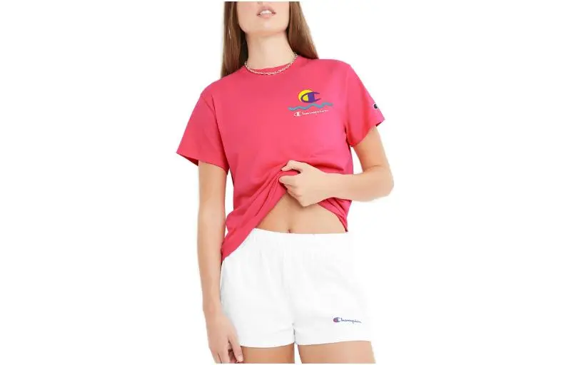 Champion T-Shirts Women's Crew Neck Moderate Straight Fit