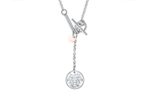 HERMES 925 Sterling Silver Necklaces Unisex