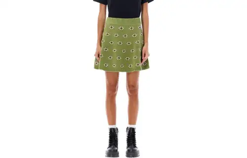 KENZO Floral Motif Knitted Skirt