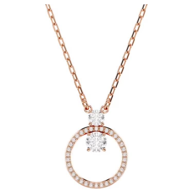 Женское колье Swarovski Constella (розовое золото)