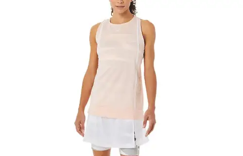 ASICS NEW STRONG 92 TANK Tops Women's Pink Crew Neck Moderate Other