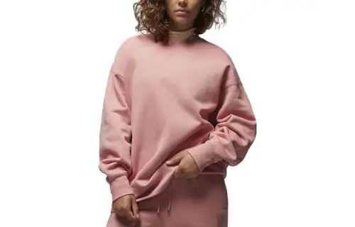 Jordan Sweatshirts Women's Pink Crew Neck Moderate Regular