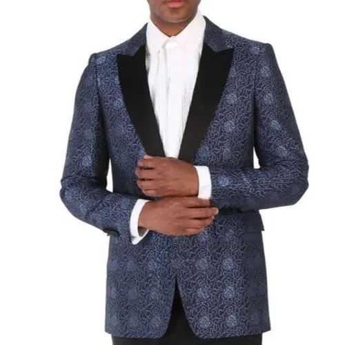 Burberry Jackets Men's Blue V Neck Moderate Other