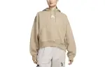Nike Sweatshirts Women's Khaki Hooded Moderate Regular
