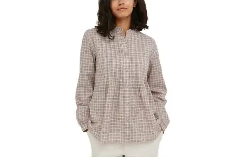 UNIQLO Shirts Women's Beige Crew Neck Moderate Shirt