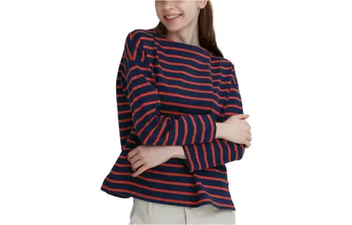 UNIQLO T Shirts Women's Navy Blue Crew Neck Moderate Straight Fit
