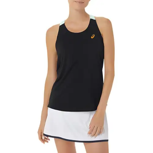 ASICS Tank Tops Women's Black Crew Neck Moderate Straight Fit