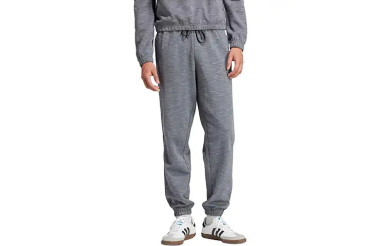 Adidas Originals Knitted Sweatpants Men's Gray Moderate Cuffed Pants