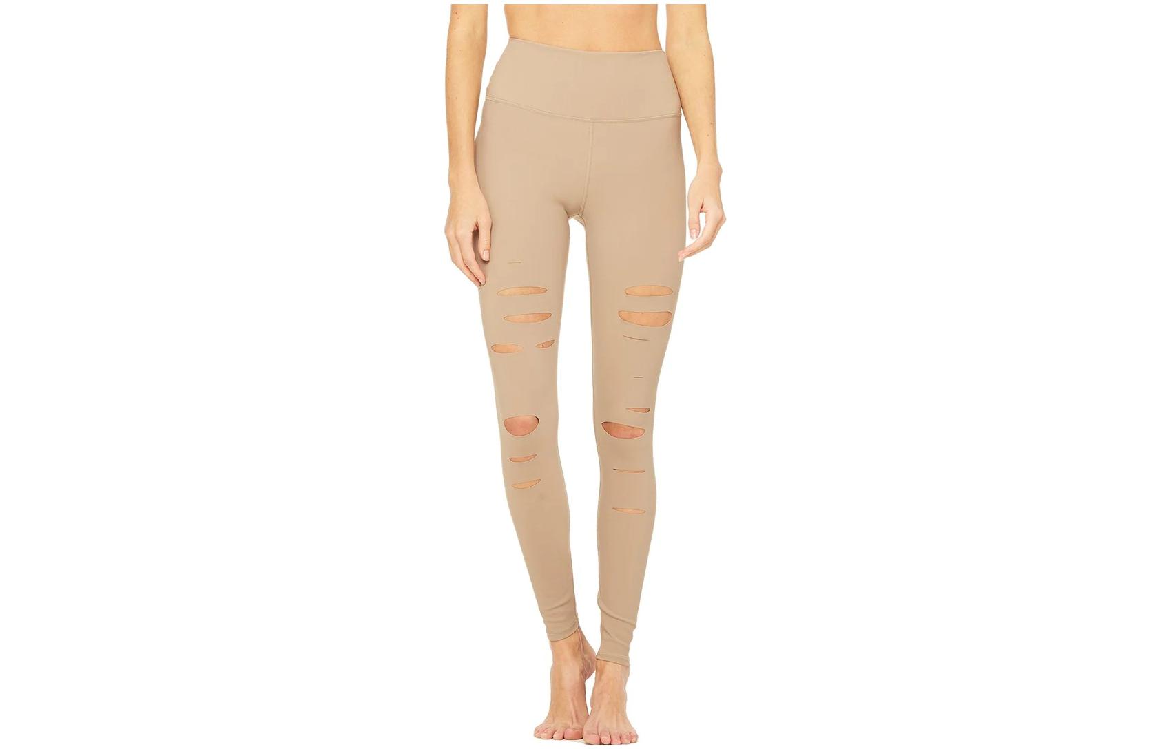 Alo Yoga HIGH-WAIST RIPPED WARRIOR LEGGING Athletic Trousers Women’s