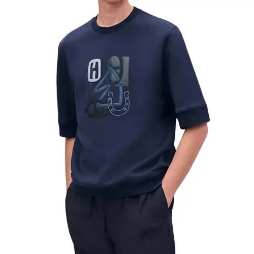 HERMES T Shirt Men's Marine Blue