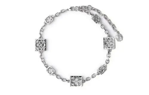 Burberry Sterling Silver Necklaces Women's Silver