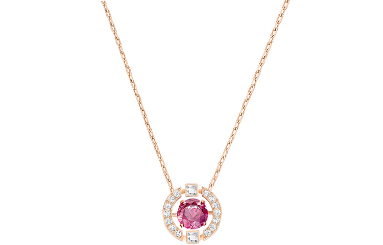 Swarovski Swarovski Una Sparkling Dc бьющееся сердце бьющийся кристалл копия Хрустальное каменное ожерелье женский красный