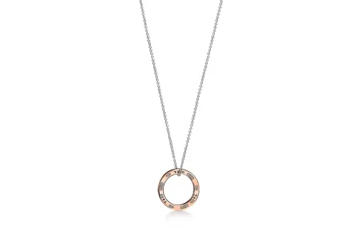 TIFFANY & CO. 1838® 18K Rose Gold, 925 Sterling Silver Necklaces Unisex