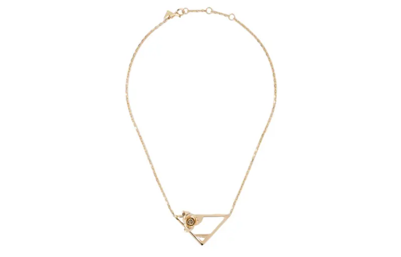 PRADA Metal Necklaces Women's Gold