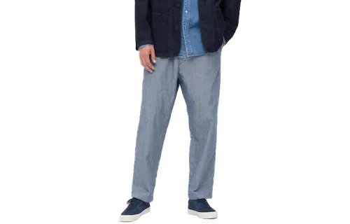 UNIQLO FW22 Straight Fit Pants Casual Pants Unisex Sea Blue