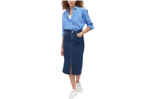 UNIQLO Denim Long Skirt Women's