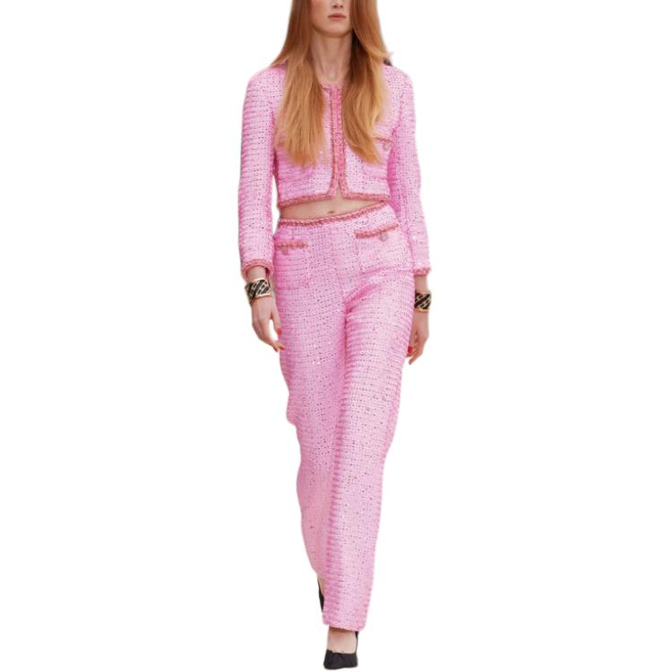 CHANEL SS23 Casual Pants Women's Pink